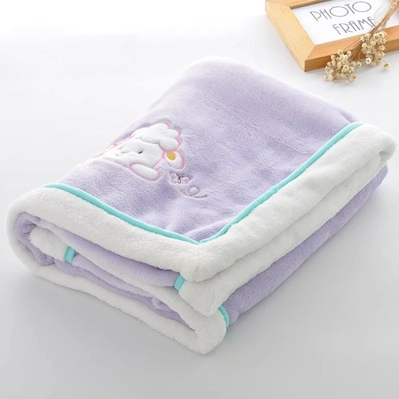 couverture bebe polaire petit cloud violet mouton