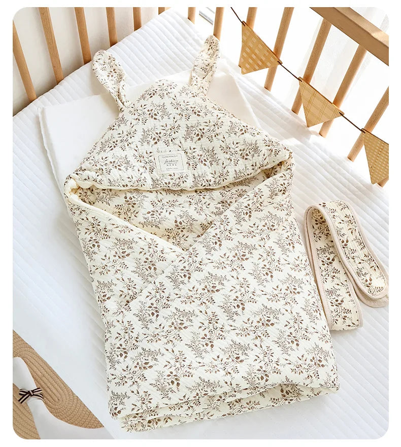 couverture emmaillotage bébé tinyhug motif fleur