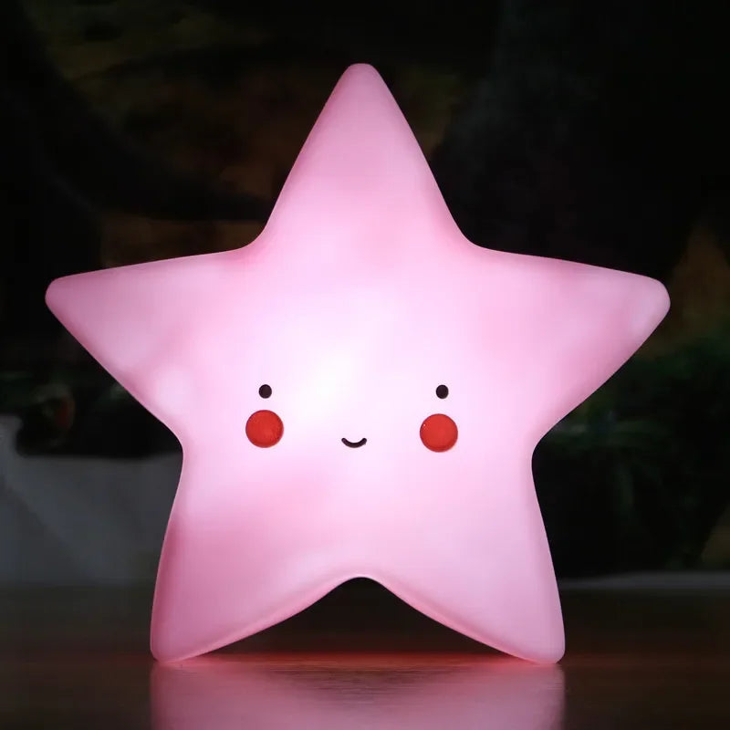 veilleuse bebe starglow rose