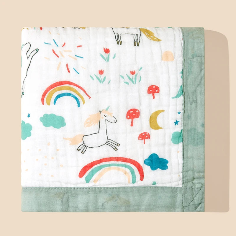 couverture bébé starry night motif arc en ciel