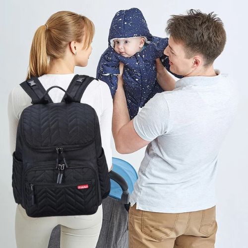 sac a dos a langer louloubag noir - Petit Marmot