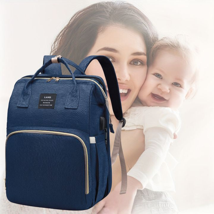sac à dos à langer mobile bleu - Petit Marmot
