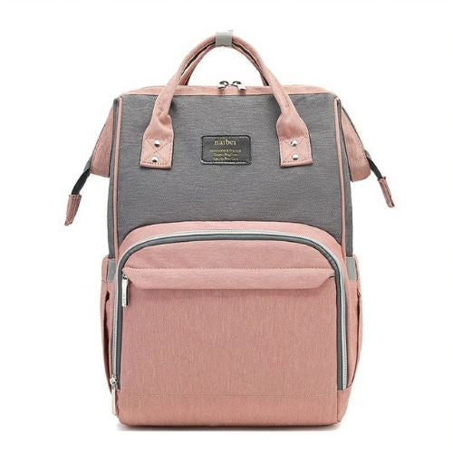 sac à dos à langer gris rose - petit marmot