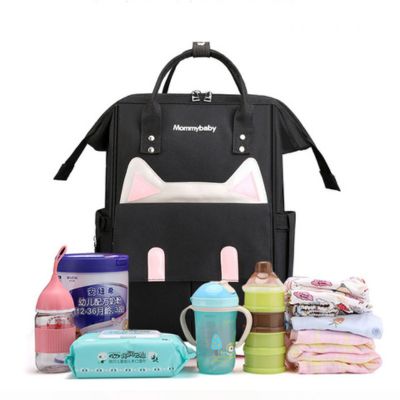 sac a dos a langer catlyn noir avec accessoires pour bébé