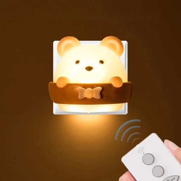 veilleuse murale bebe brill'ours avec télécommande